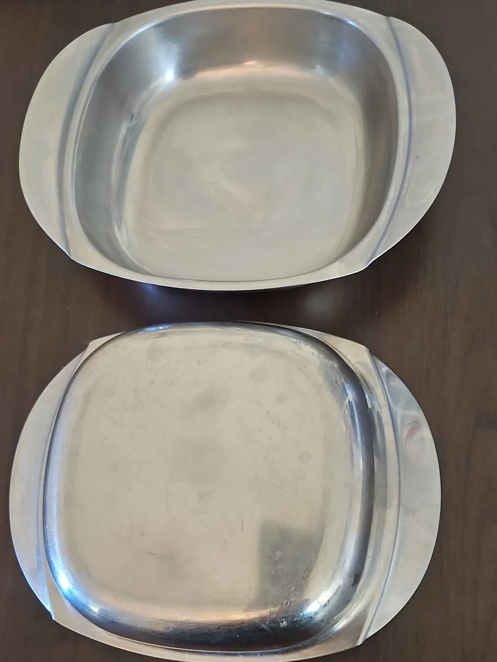 Vintage CULTURA Stainless Steel Set Of TWO (2) Serving Bowls Sweedish 18/8